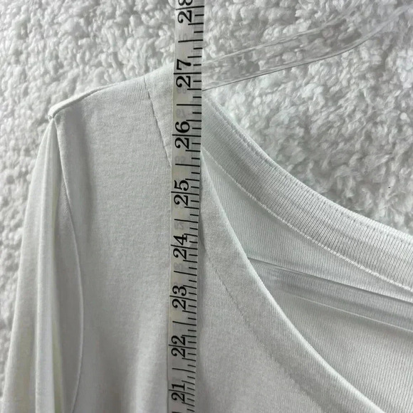 J Jill Perfect Pima Collection L Top 100% Pima Cotton Round Neck 3/4 Sleeve Tee - Picture 5 of 9